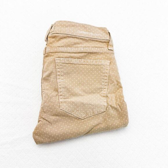 Current Elliott The Stiletto Haystack Skinny Denim Polka Patterned Jeans Size 25 - Picture 1 of 9